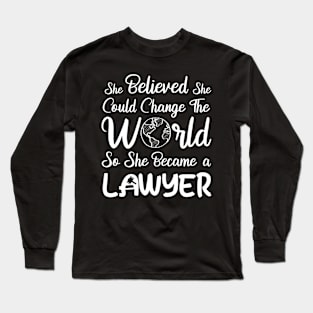 Women Lawyer Long Sleeve T-Shirt